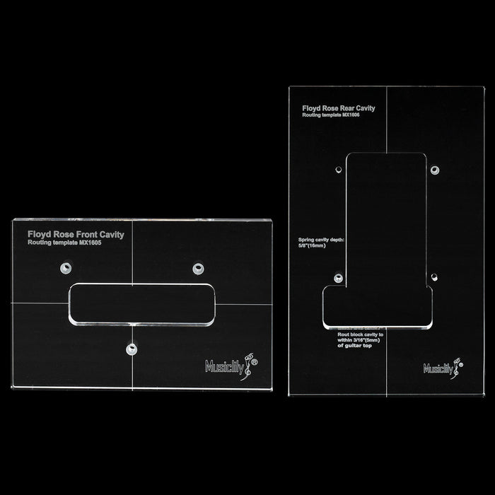 Part of musiclily pro cnc accurate acrylic tremolo bridge routing templates set for floyd rose mx1605mx1606