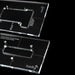 detail of musiclily pro cnc accurate acrylic tremolo bridge routing templates set for floyd rose mx1605mx1606