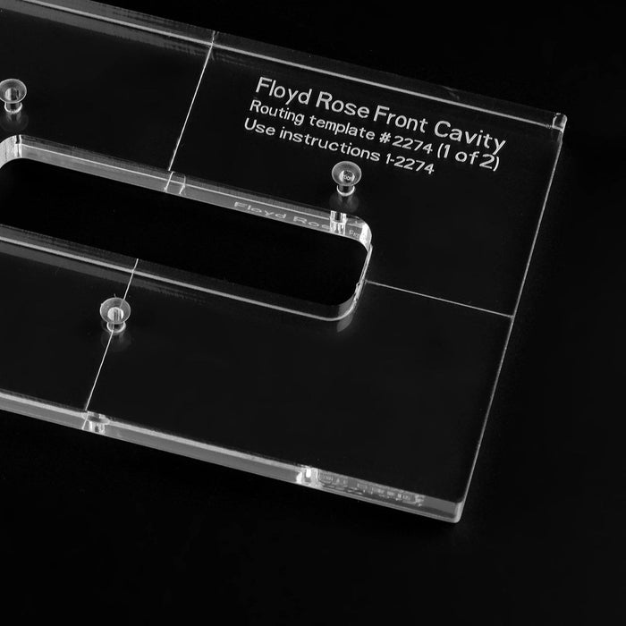 musiclily pro cnc accurate acrylic tremolo bridge routing templates set for floyd rose mx1605mx1606 detailed image