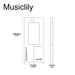 Dimensions of musiclily pro cnc accurate acrylic guitar neck routing templates for standard strat jaguar jazzmaster mustang mx1607