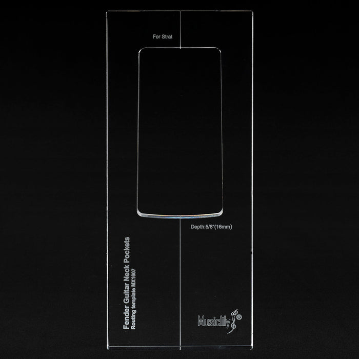 Part of musiclily pro cnc accurate acrylic guitar neck routing templates for standard strat jaguar jazzmaster mustang mx1607