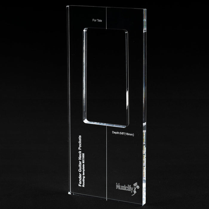 musiclily pro cnc accurate acrylic guitar neck routing templates for standard tele mx1608