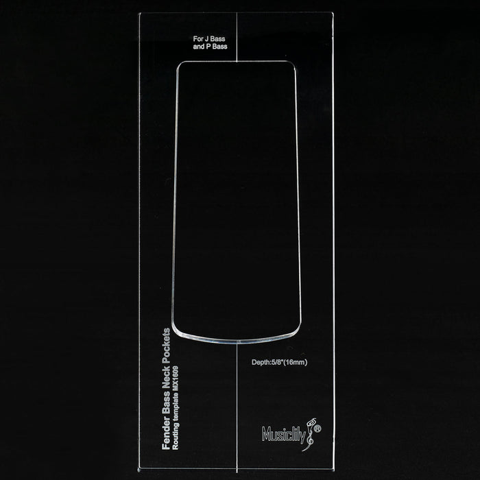 Part of musiclily pro cnc accurate acrylic bass neck routing templates for standard jazz bass p bass mx1609