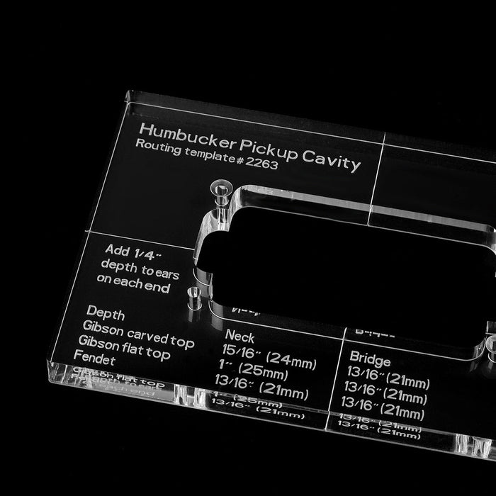 details of musiclily pro cnc accurate acrylic humbucker pickup routing templates set for electric guitar body and pickguard mx1615mx1617