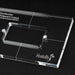 detail of musiclily pro cnc accurate acrylic open style humbucker pickup routing template for electric guitar pickguard mx1617