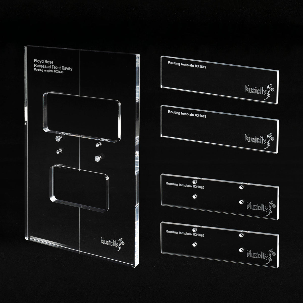 Musiclily CNC Acrylic Routing Templates for Floyd Rose Tremolo Bridge ...