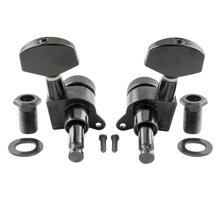 Musiclily Pro 3R3L 15:1 Proporção de Trava Total Máquinas de Ajuste de Cordas Afinadores de Trastes Teclas com Botão Hexagonal Grande Parafuso de 45 Graus para Violão Acústico e Elétrico