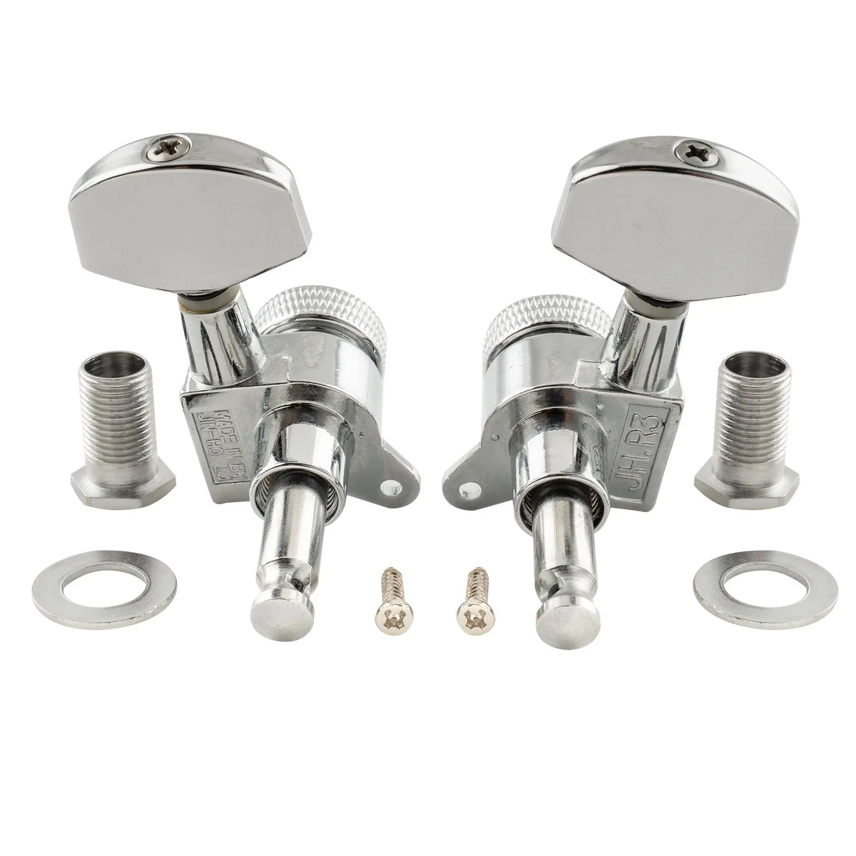 detail of musiclily pro 3r3l 15 1 ratio full sealed locking machine heads tuners tuning pegs keys with big hex button 45 degree screw for acoustic electric guitar mx1630 3mx1631 3p