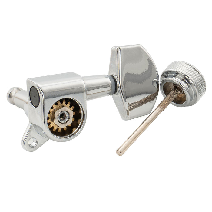 Mécaniques Musiclily Pro 3R3L 15:1, mécaniques entièrement scellées et verrouillables, mécaniques avec gros bouton hexagonal et vis à 45 degrés pour guitare acoustique et électrique