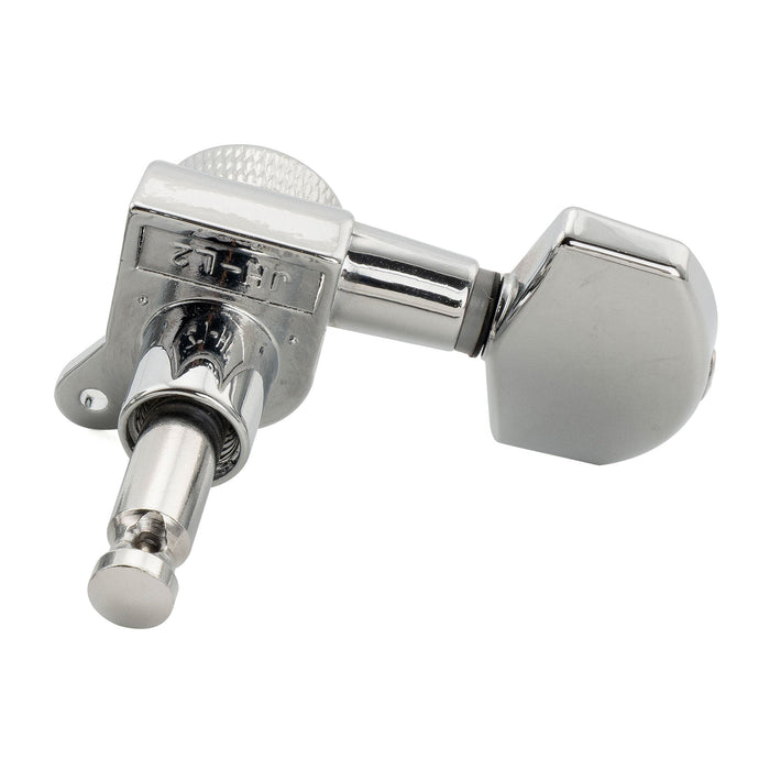 Musiclily Pro R15J Single 15:1 Ratio Full Sealed Locking Machine Head Treble Side Tuner Tuning Peg Key with Big Hex Button 45 Degree Screw for Acoustic Electric Guitar