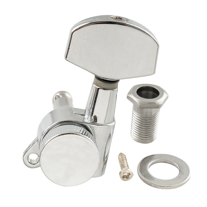Musiclily Pro Single 15:1 Ratio Full Sealed Locking Machine Head Treble Side Tuner Tuning Peg Key with Big Hex Button 45 Degree Screw for Acoustic Electric Guitar