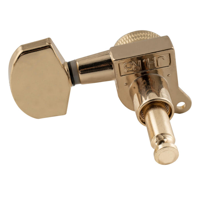 Musiclily Pro 3R3L 15:1 Proporção de Trava Total Máquinas de Ajuste de Cordas Afinadores de Trastes Teclas com Botão Hexagonal Grande Parafuso de 45 Graus para Violão Acústico e Elétrico