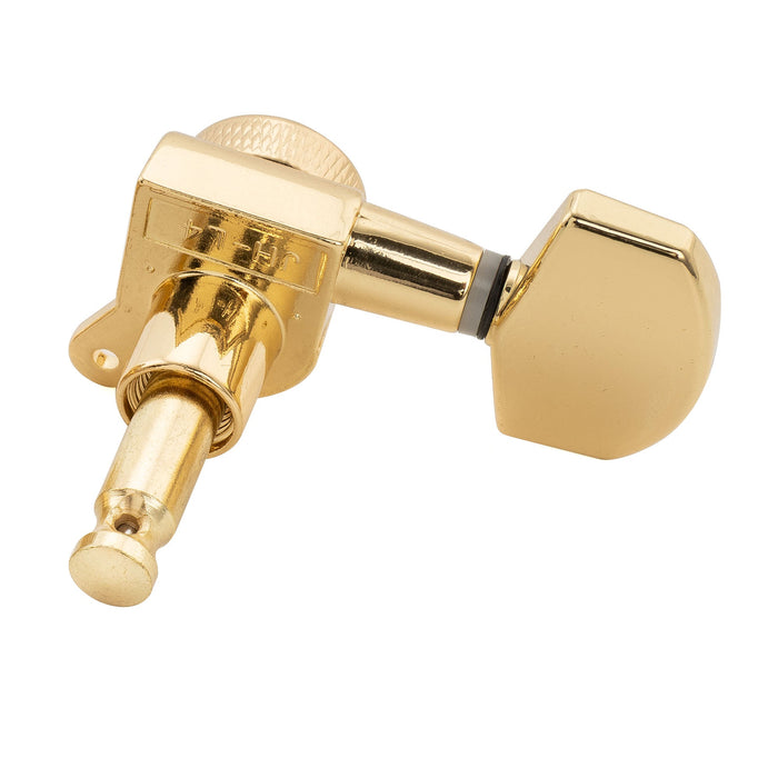 Musiclily Pro R15J Single 15:1 Ratio Full Sealed Locking Machine Head Treble Side Tuner Tuning Peg Key with Big Hex Button 45 Degree Screw for Acoustic Electric Guitar
