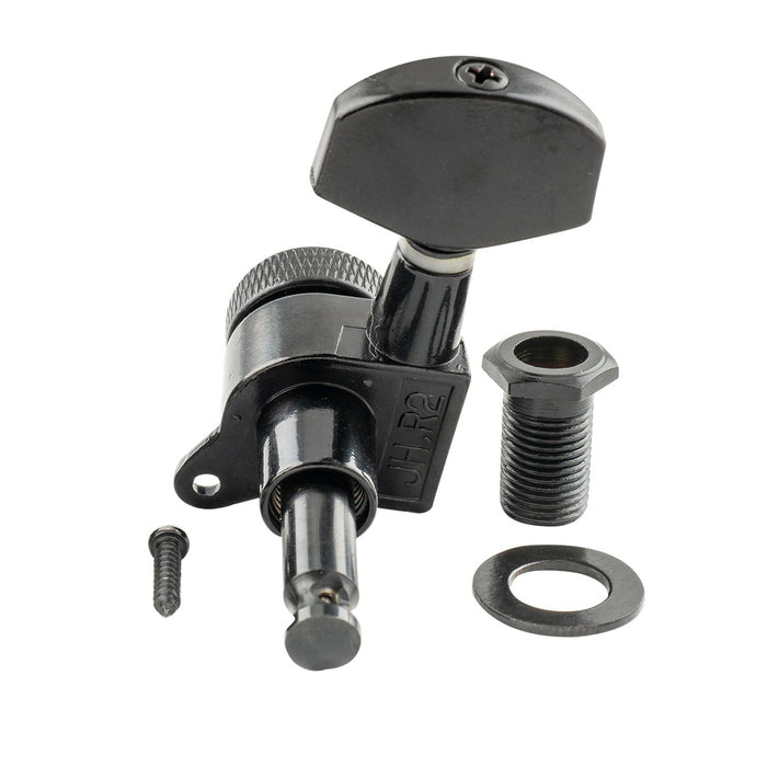 Musiclily Pro Single 15:1 Ratio Full Sealed Locking Machine Head Bass Side Tuner Tuning Peg Key with Big Hex Button 45 Degree Screw for Acoustic Electric Guitar
