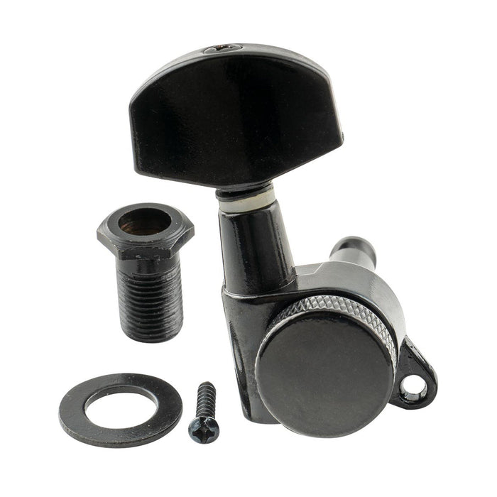 Musiclily Pro Single 15:1 Ratio Full Sealed Locking Machine Head Bass Side Tuner Tuning Peg Key with Big Hex Button 45 Degree Screw for Acoustic Electric Guitar