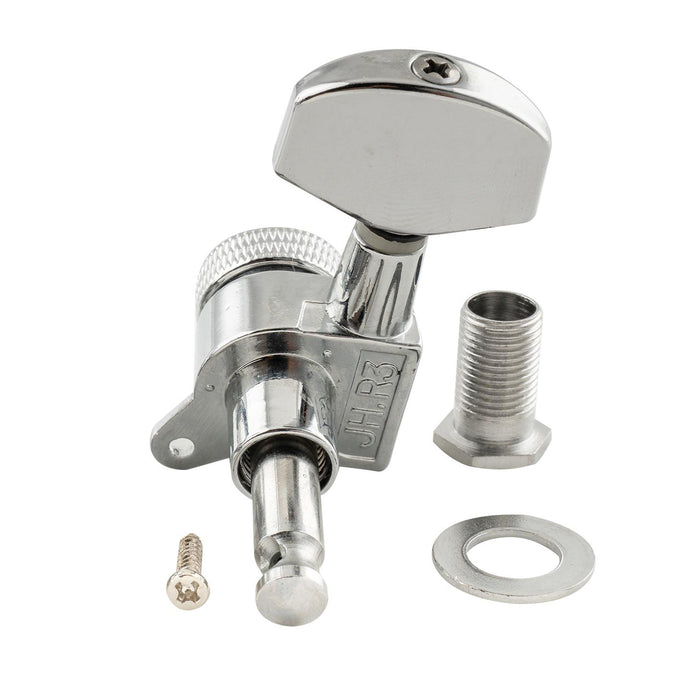 Musiclily Pro R15J Single 15:1 Ratio Full Sealed Locking Machine Head Bass Side Tuner Tuning Peg Key with Big Hex Button 45 Degree Screw for Acoustic Electric Guitar