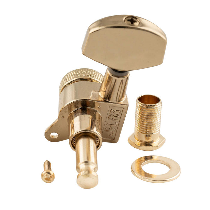 Musiclily Pro R15J Single 15:1 Ratio Full Sealed Locking Machine Head Bass Side Tuner Tuning Peg Key with Big Hex Button 45 Degree Screw for Acoustic Electric Guitar