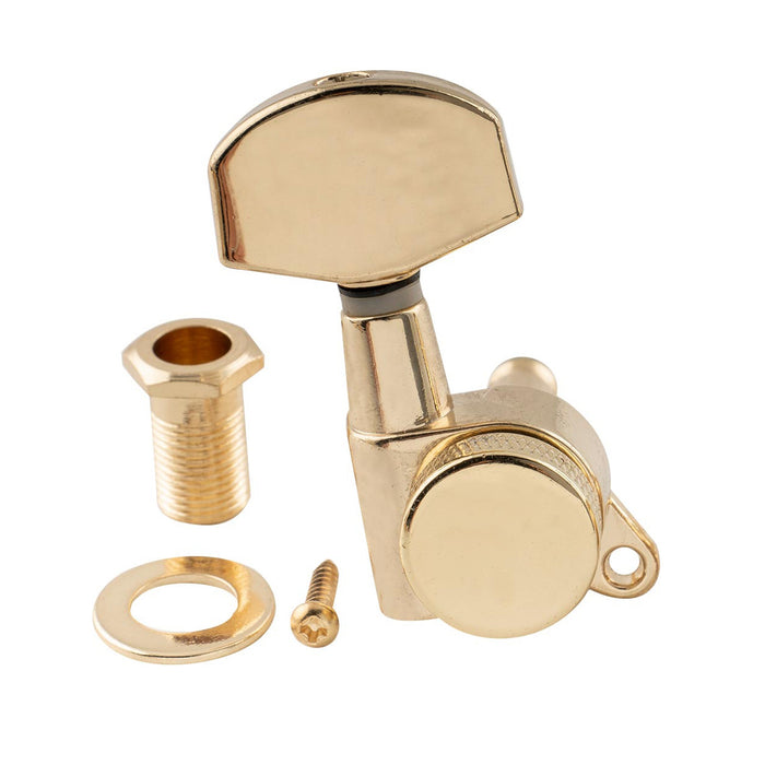 Musiclily Pro Single 15:1 Ratio Full Sealed Locking Machine Head Bass Side Tuner Tuning Peg Key with Big Hex Button 45 Degree Screw for Acoustic Electric Guitar