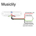 Size of musiclily basic high output rail blade ceramic single coil sized humbucker pickup for strat style electric guitar mx1650p