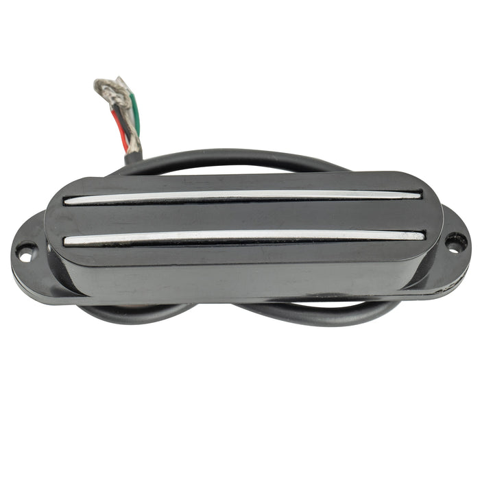 detail of musiclily basic high output rail blade ceramic single coil sized humbucker pickup for strat style electric guitar mx1650p