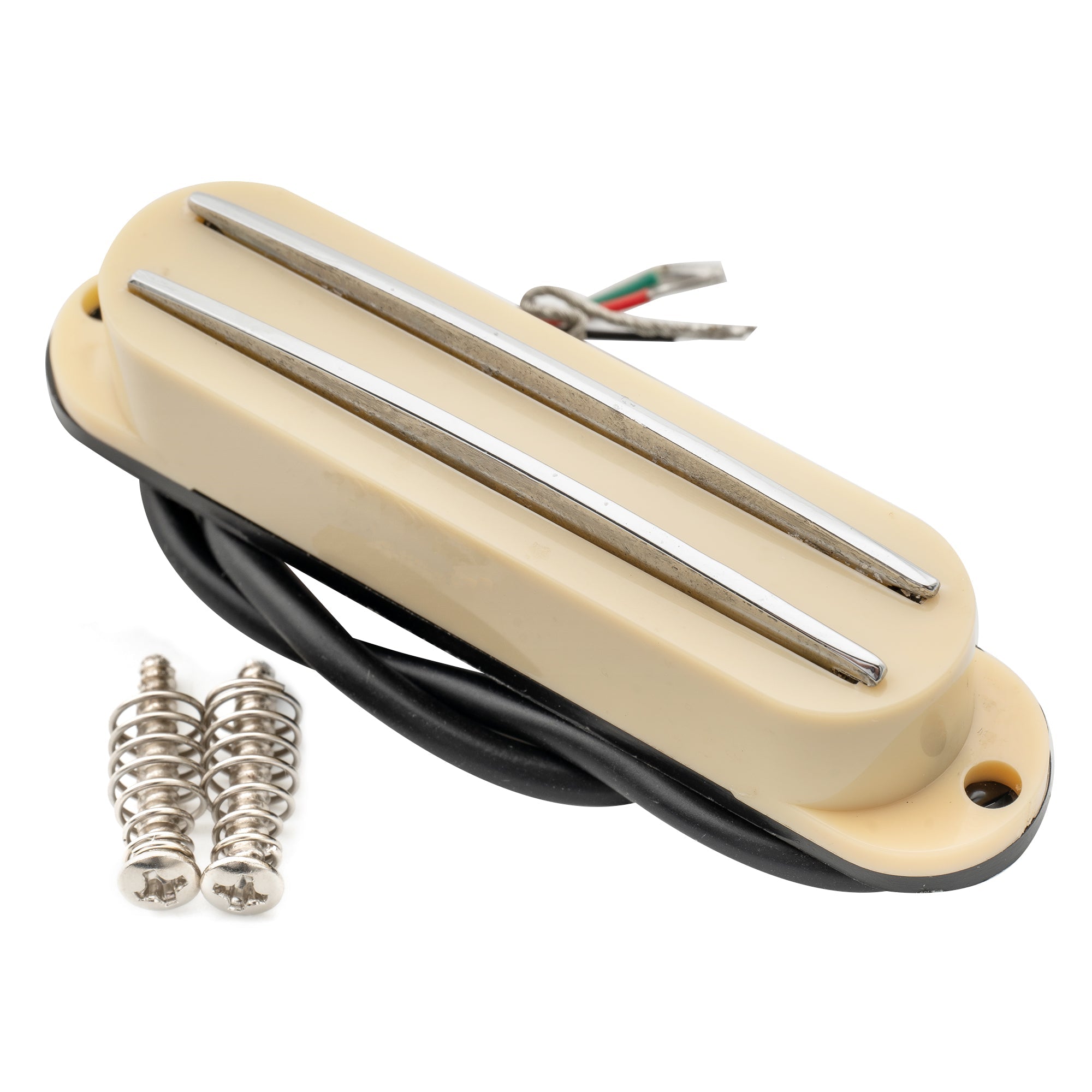 Musiclily Basic High Output Rail Blade Keramik Einzellwickler Humbucker-Pickup in Single Coil-Größe für Elektrogitarren im Strat-Stil
