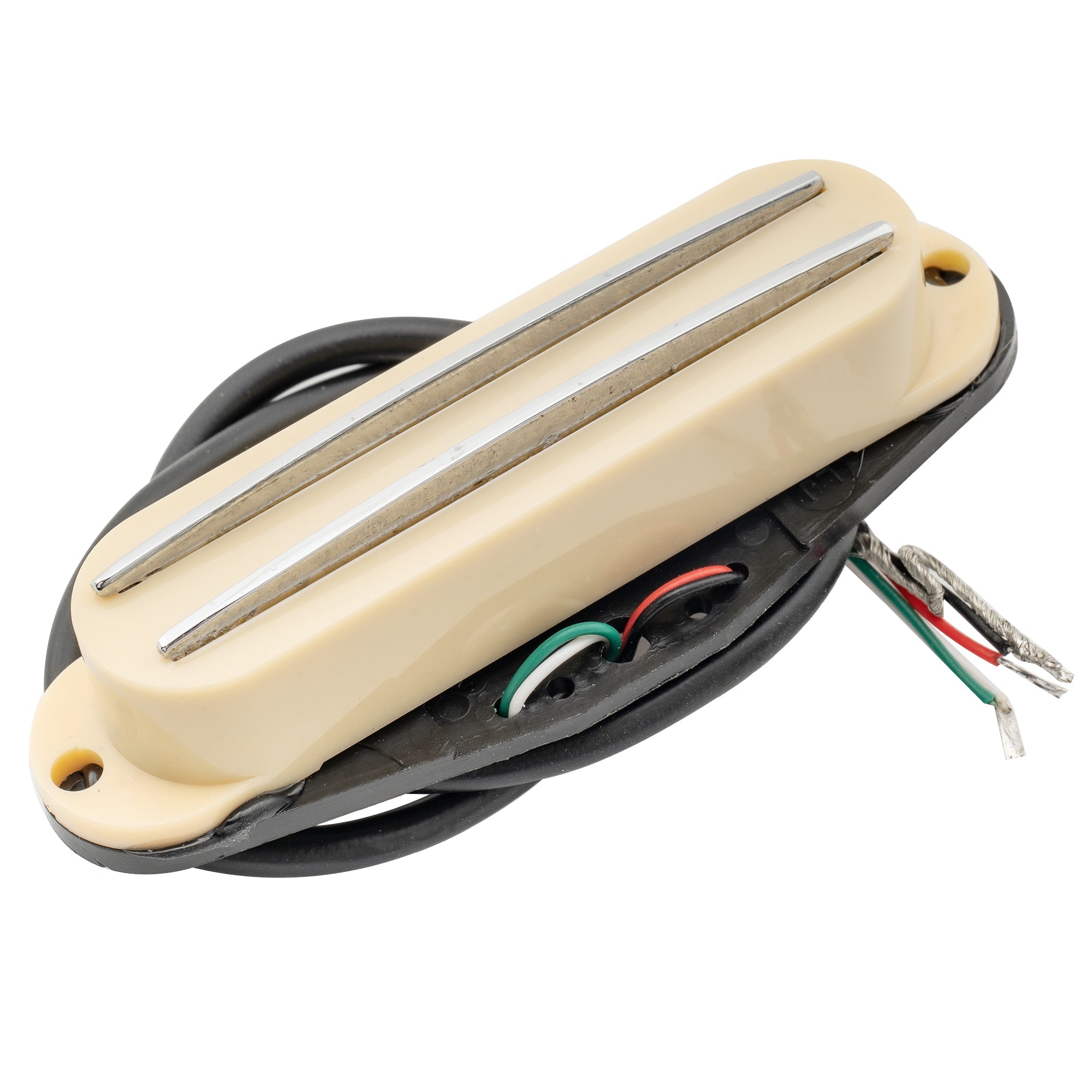 musiclily basic high output rail blade ceramic single coil sized humbucker pickup for strat style electric guitar mx1650p cream