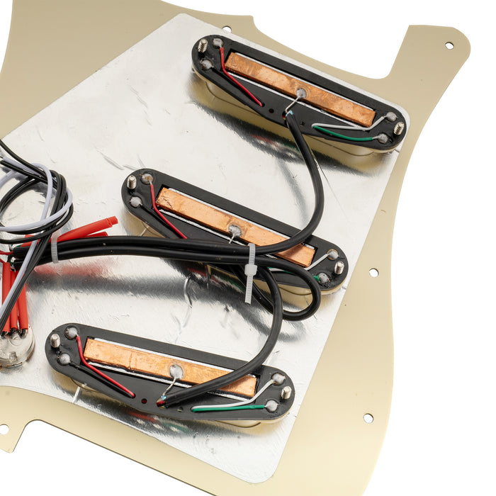 Battipenna precablato Musiclily Basic Loaded ST-SSS con humbucker Ceramic Mini Rail per chitarra elettrica stile Strat