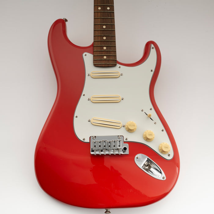 Musiclily Basic Pre-wired Loaded ST-SSS Pickguard with Ceramic Mini Rail Humbucker for Strat Style Electric Guitar
