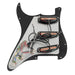 Part of musiclily basic pre wired loaded st sss pickguard with ceramic mini rail humbucker for strat style electric guitar mx1651p