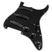 detail of musiclily basic pre wired loaded st sss pickguard with ceramic mini rail humbucker for strat style electric guitar mx1651p