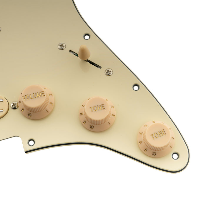 Musiclily Basic Pre-wired Loaded ST-SSS Pickguard with Ceramic Mini Rail Humbucker for Strat Style Electric Guitar