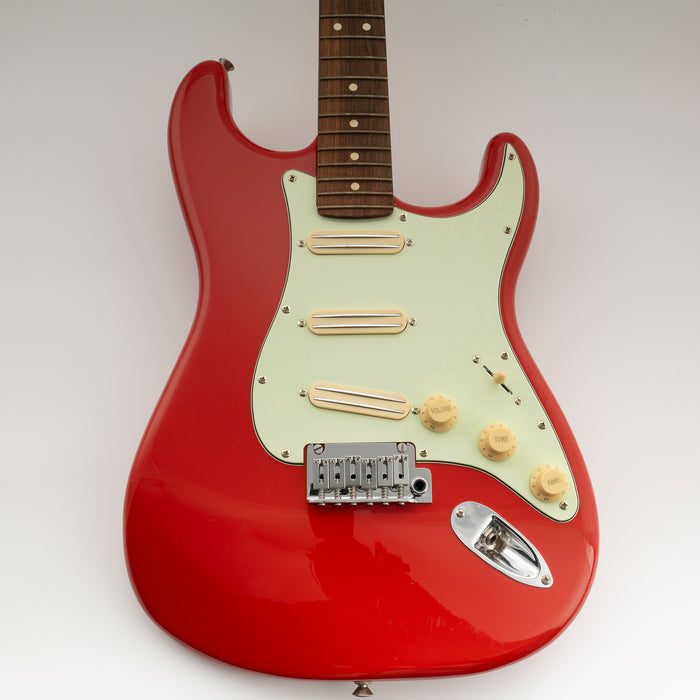 Musiclily Basic Pre-wired Loaded ST-SSS Pickguard with Ceramic Mini Rail Humbucker for Strat Style Electric Guitar