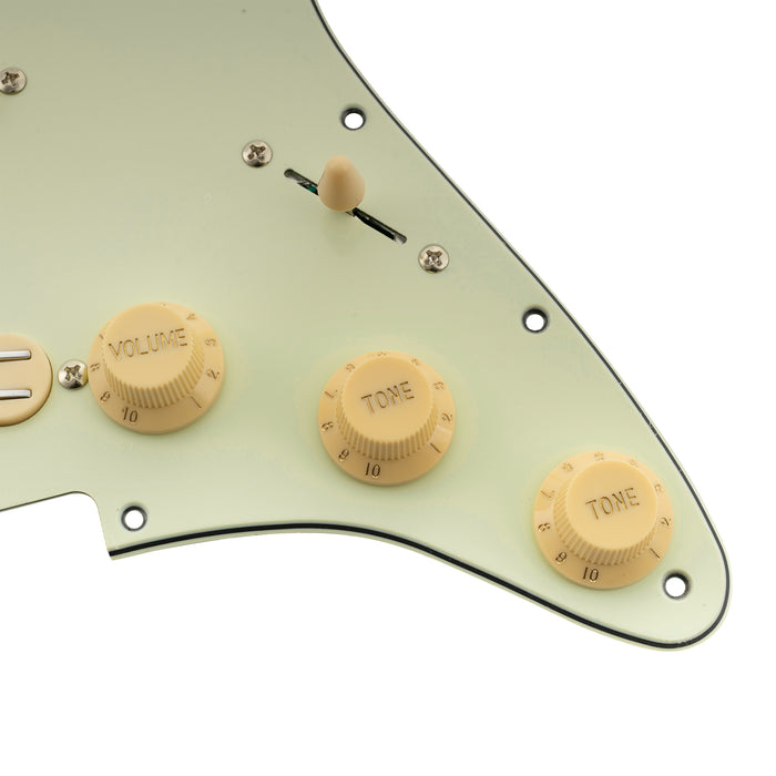 Musiclily Basic Pre-wired Loaded ST-SSS Pickguard with Ceramic Mini Rail Humbucker for Strat Style Electric Guitar