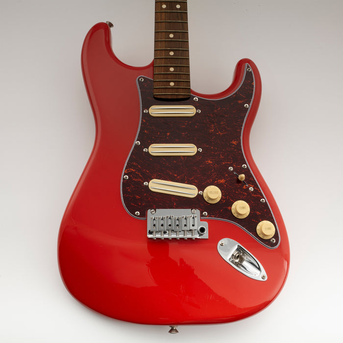 Musiclily Basic Pre-wired Loaded ST-SSS Pickguard with Ceramic Mini Rail Humbucker for Strat Style Electric Guitar