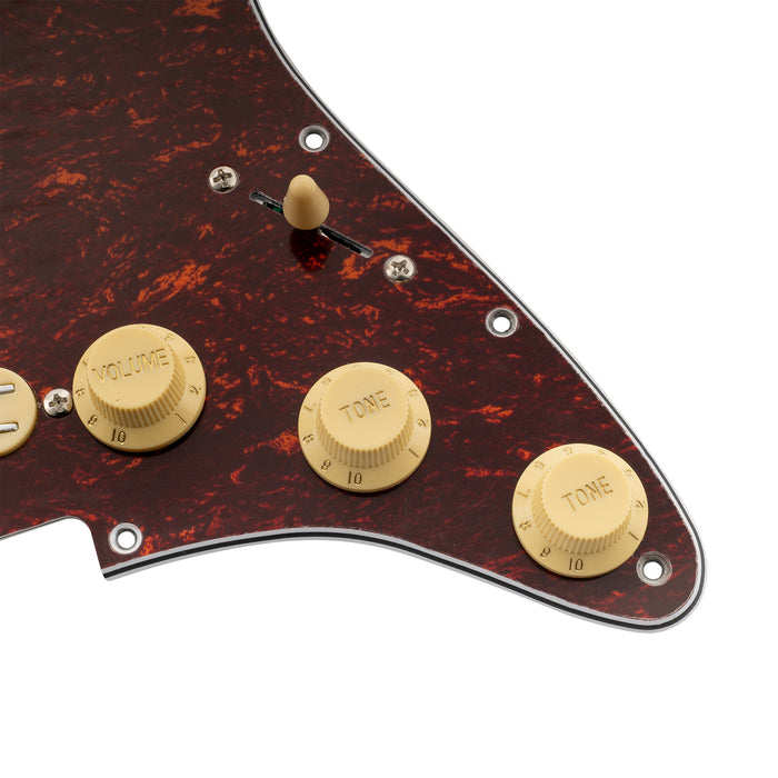 Musiclily Basic Pre-wired Loaded ST-SSS Pickguard with Ceramic Mini Rail Humbucker for Strat Style Electric Guitar