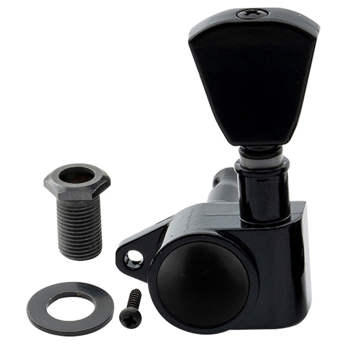 Clavija de afinación completamente sellada Musiclily Basic R15A Simple 14:1 para el lado agudo de la guitarra acústica/eléctrica con botón en forma de trébol