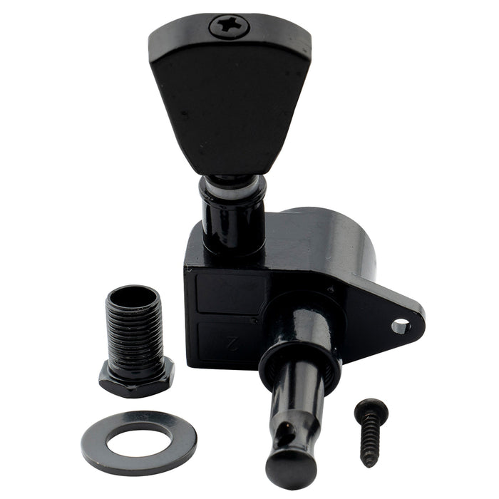 Clavija de afinación completamente sellada Musiclily Basic R15A Simple 14:1 para el lado agudo de la guitarra acústica/eléctrica con botón en forma de trébol