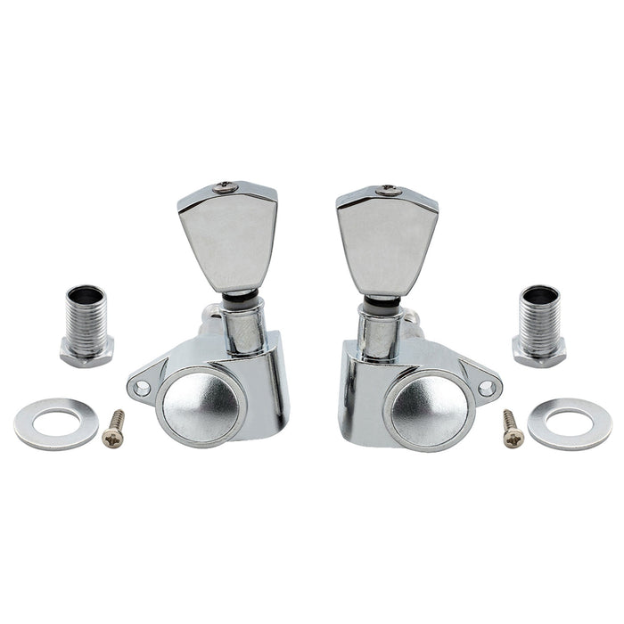 Musiclily Básico 3R3L Proporção 14:1 Cabeçotes Selados Total Ajustadores de Entonação Trastes com Botão Keystone Parafuso em Ângulo Reto para Violão Acústico e Elétrico