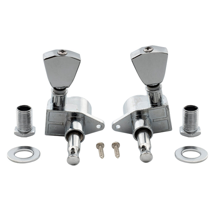 Musiclily Básico 3R3L Proporção 14:1 Cabeçotes Selados Total Ajustadores de Entonação Trastes com Botão Keystone Parafuso em Ângulo Reto para Violão Acústico e Elétrico