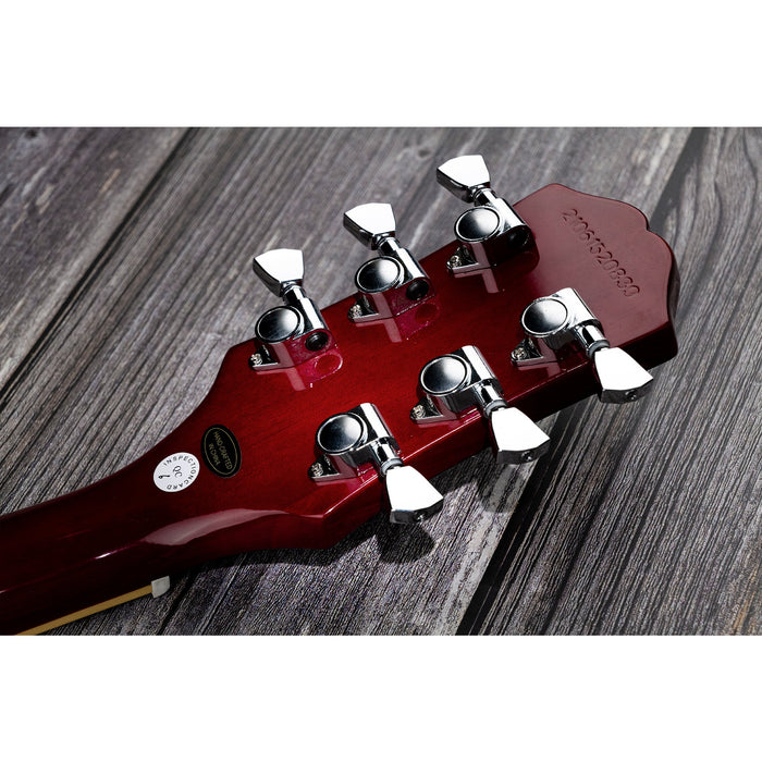 Clavija de afinación completamente sellada Musiclily Basic R15A Simple 14:1 para el lado agudo de la guitarra acústica/eléctrica con botón en forma de trébol