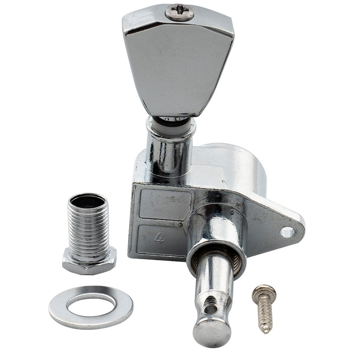 Clavija de afinación completamente sellada Musiclily Basic R15A Simple 14:1 para el lado agudo de la guitarra acústica/eléctrica con botón en forma de trébol