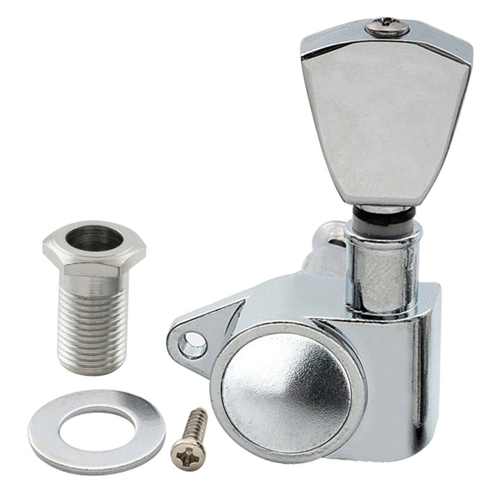 Clavija de afinación completamente sellada Musiclily Basic R15A Simple 14:1 para el lado agudo de la guitarra acústica/eléctrica con botón en forma de trébol