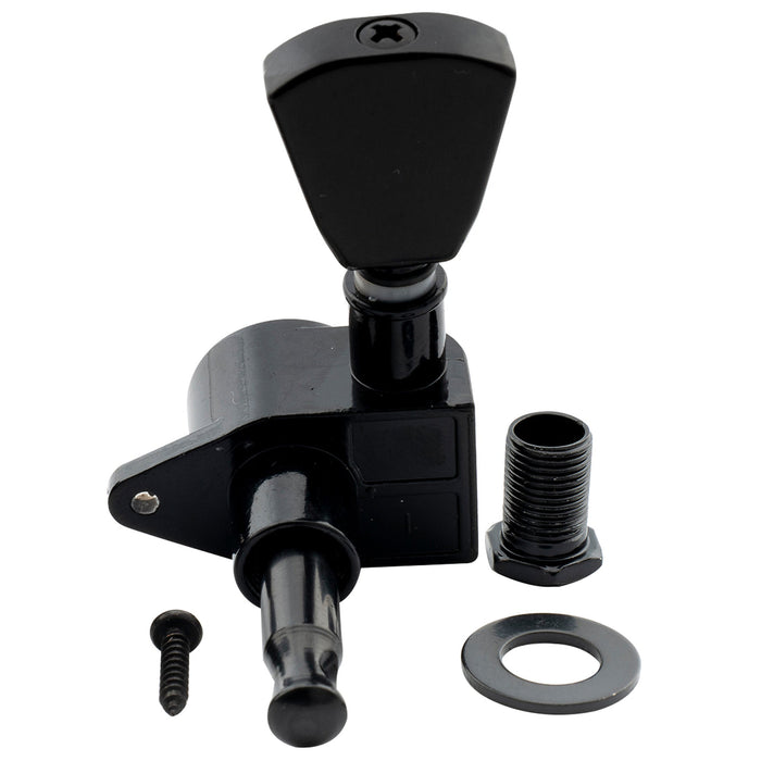 Musiclily Basic R15A Singolo Rapporto 14:1 Testata Macchina Intera Sigillata per Accordatura Lato Basso con Pulsante a Chiave per Chitarra Acustica Elettrica