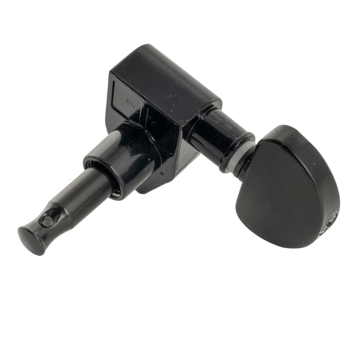 Musiclily Basic R15A Singolo Rapporto 14:1 Testata Macchina Intera Sigillata per Accordatura Lato Treble con Pulsante a Mezzaluna per Chitarra Acustica Elettrica