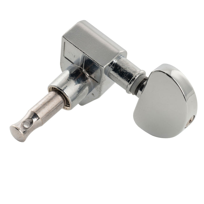 Musiclily Basic R15A Singolo Rapporto 14:1 Testata Macchina Intera Sigillata per Accordatura Lato Treble con Pulsante a Mezzaluna per Chitarra Acustica Elettrica