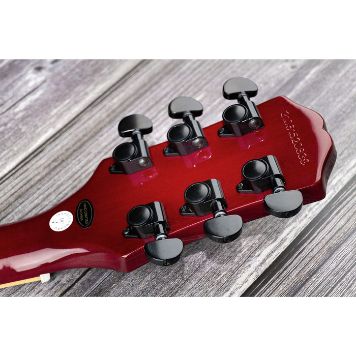 Musiclily Basic R15A Singolo Rapporto 14:1 Testata Macchina Intera Sigillata per Accordatura Lato Basso con Pulsante a Mezzaluna per Chitarra Acustica Elettrica