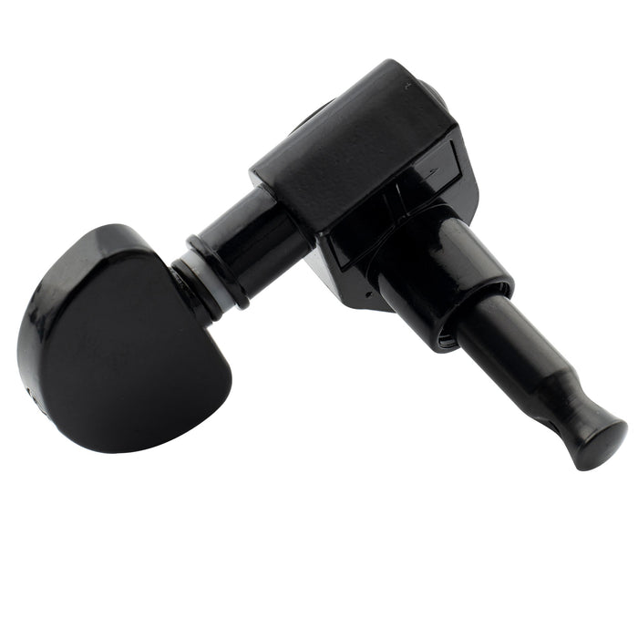 Musiclily Basic R15A Singolo Rapporto 14:1 Testata Macchina Intera Sigillata per Accordatura Lato Basso con Pulsante a Mezzaluna per Chitarra Acustica Elettrica