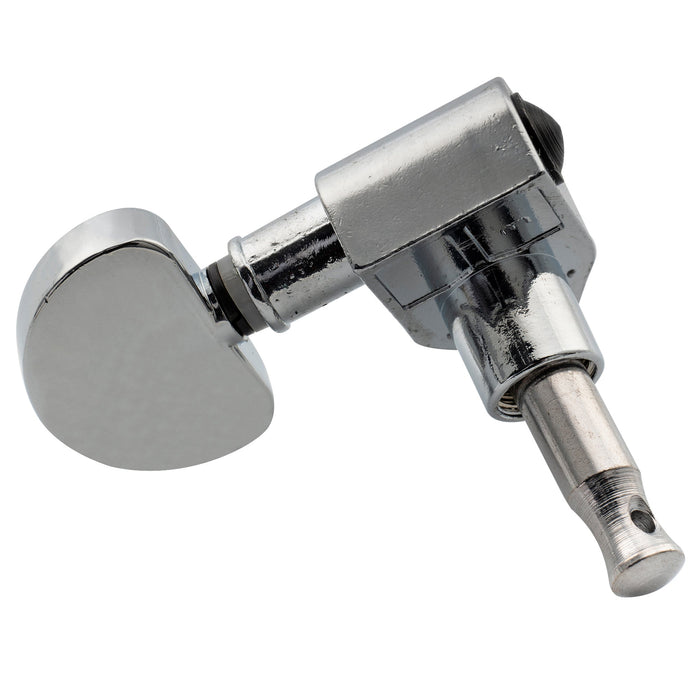 Musiclily Basic R15A Singolo Rapporto 14:1 Testata Macchina Intera Sigillata per Accordatura Lato Basso con Pulsante a Mezzaluna per Chitarra Acustica Elettrica