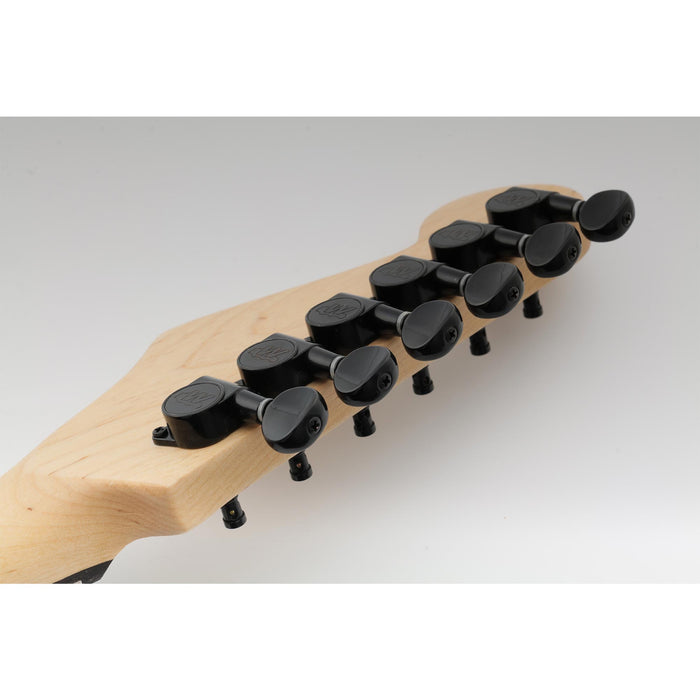 Wilkinson Single 19:1 Ratio E-Z-LOK Full Sealed Machine Head Bass Side Tuner Tuning Peg Key with Vintage Oval Button for Strat Tele Style Electric Guitar