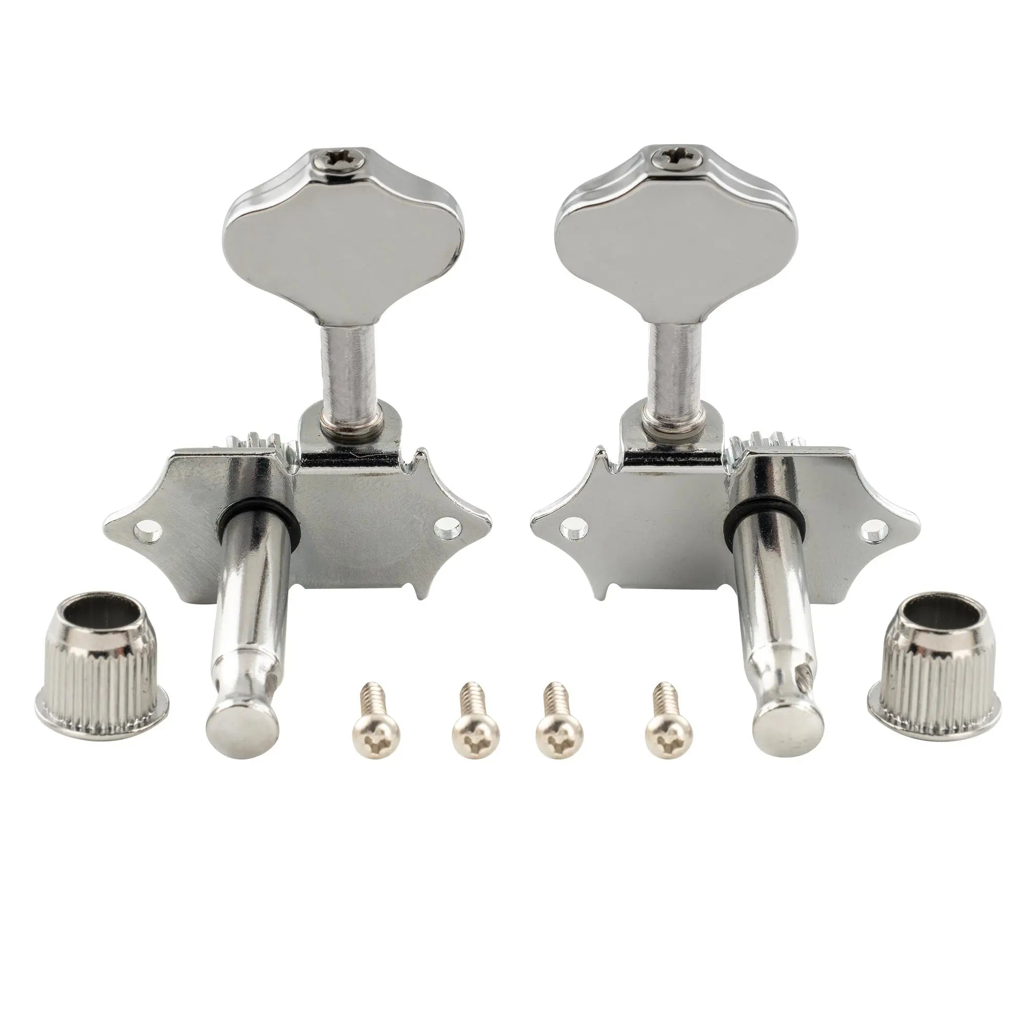 detail of wilkinson 3r3l 19 1 ratio open gear machine heads tuners tuning pegs keys with butterbean button for acoustic electric guitar mx1663cr